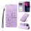 Purple Leather iPhone 14 Case with RFID Wallet Magnetic 1