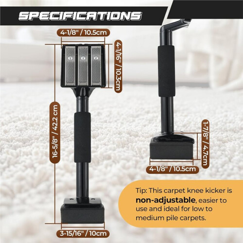 Carpet Knee Kicker, 16-5/8" Non-Adjustable Carpet Stretcher Tool, Professional Carpet Installation Kit Carpet Leveler 1