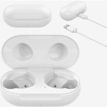 Estuche de carga con cable compatible con Samsung Galaxy Buds/Plus+, base de carga de repuesto para Galaxy Buds/Plus+ (blanco)