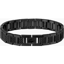 Collection Link Bracelet in Stainless Steel Embellished with Petit Piqué Pattern - Available for Him and Her