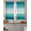 Teal Green Gradient Sheer Curtains 52x63 in, Wood Grain 4