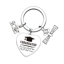 Graduation keychain sports charm for high school and
