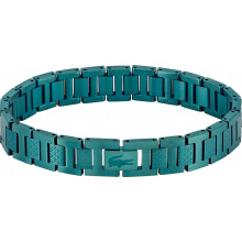Bracelet à maillons en acier inoxydable orné d'un motif petit piqué - Disponible pour homme et femme