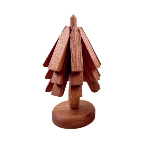 Natural Tree Trivet Set Wooden Coasters 4 pcs
