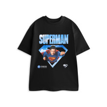 (Medium) DC Comics Superman Short Sleeved T-Shirt (Mens Black)
