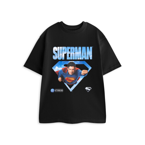 DC Comics (Medium) DC Comics Superman Short Sleeved T-Shirt (Mens Black)
