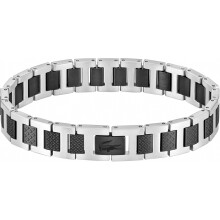 Bracciale a maglie della collezione in acciaio inossidabile impreziosito da motivo Petit Piqué - Disponibile per lui e per lei