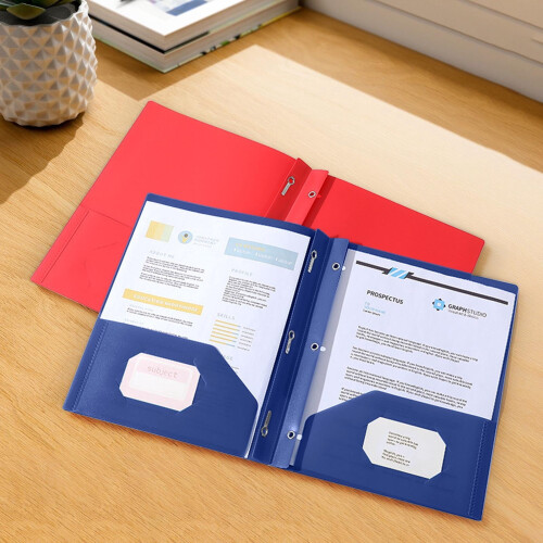 Hanging File Folders Plastic Letter Size with Pockets