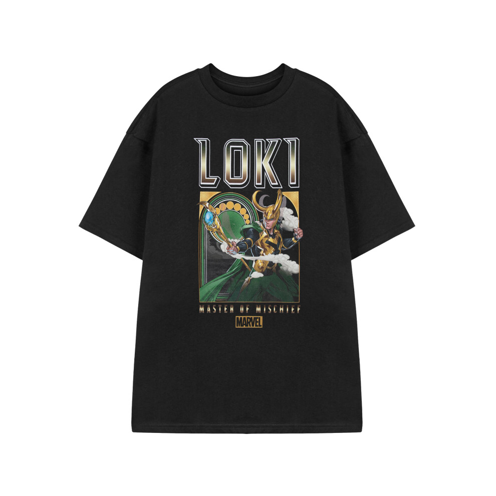 Marvel (X-Large) Short Sleeved T-Shirt (Mens Black)