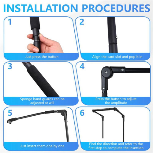 Wagon Handle Attachment Adjustable Push Handle for Round/Square Frames Fits Push Wagons, Wagon Cart Equipment 2