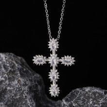 Cross Pendant Necklace for Women with Zircon