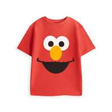 (7-8 Years) Sesame Street Short Sleeved T-Shirt (Unisex Kids Red)