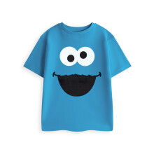 (7-8 Years) Sesame Street Short Sleeved T-Shirt (Unisex Kids Blue)