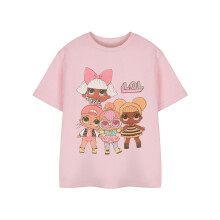 (11-12 Years) LOL Surprise! Short Sleeved T-Shirt (Girls Pink)