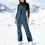 Women's insulated ski bib overalls waterproof windproof 1