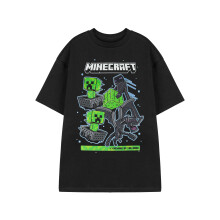 (Small) Minecraft Short Sleeved T-Shirt (Mens Black)