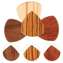 Wood Guitar Picks Assorted Colors 4 Pieces