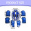 Kids Knee Pads Blue Adjustable High-Density Foam Set for 2