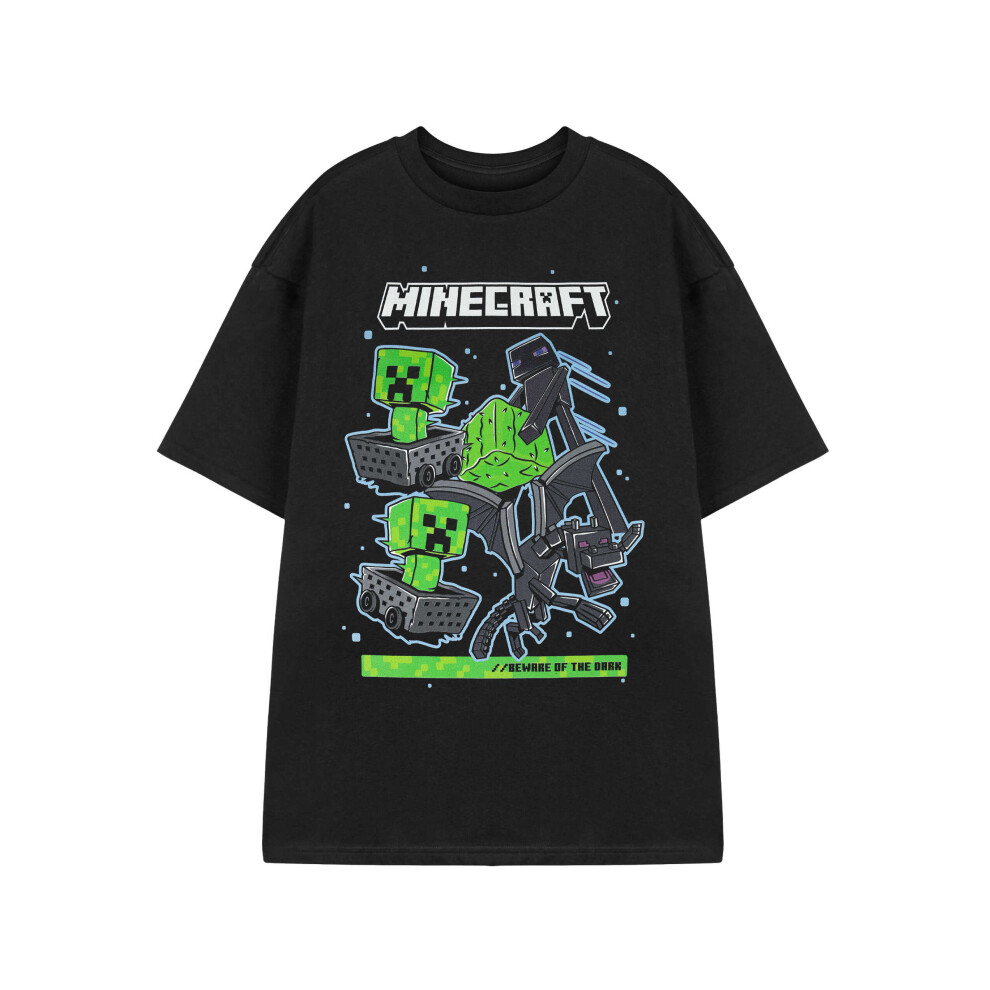 Minecraft (Medium) Short Sleeved T-Shirt (Mens Black)