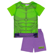 (2-3 Years) Marvel Hulk Short Sleeve Short Leg Pyjama Set (Boys Green)