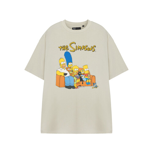 The Simpsons (Medium) The Simpsons Short Sleeved T-Shirt (Mens Beige)