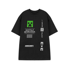 (Small) Minecraft Short Sleeved T-Shirt (Mens Black)