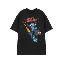 (Large) The Simpsons Short Sleeved T-Shirt (Mens Black)
