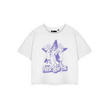 (Large) Scooby Doo Cropped Short Sleeved T-Shirt (Womens White)