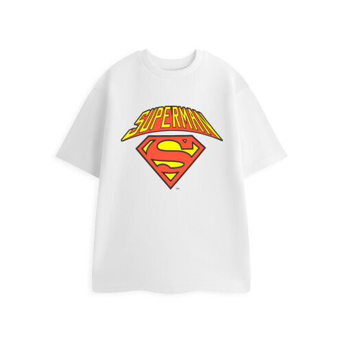 DC Comics (Medium) DC Comics Superman Short Sleeved T-Shirt (Mens White)