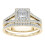 Women's Detachable Shiny Zircon Ring Set 2-Piece 1