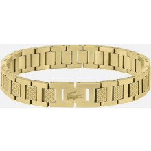 Gliederarmband aus Edelstahl mit zartem Piqué-Muster – erhältlich für Damen und Herren