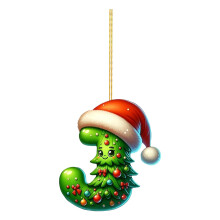3.15-inch Acrylic Christmas Tree Pendant Ornament Green