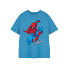 (9-10 Years) Marvel Spiderman Short Sleeved T-Shirt (Boys Blue)