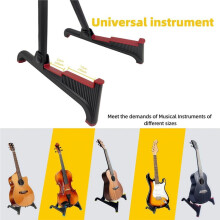 Soporte de Guitarra Ajustable en Forma de A para Guitarras Acústicas Eléctricas y Ukuleles, Soporte de Suelo Plegable Pequeño y Bueno