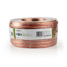 Câble pour haut-parleurs | 2x 6.00 mm² | CCA | 25.0 m | Rond | PVC | Transparent | Emballage
