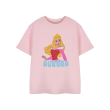 (5-6 Years) Disney Sleeping Beauty Short Sleeved T-Shirt (Girls Pink)