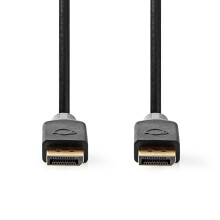 Câble Displayport | DisplayPort Mâle | DisplayPort Mâle | 8K@60Hz | Plaqué or | 2.00 m | Rond | PVC | Anthracite / Gris | Boîte