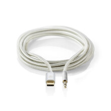 Adaptateur USB-C | USB 2.0 | USB-C mâle | 3.5 mm mâle | 1.00 m | Rond | Plaqué or | Tressé / Nylon | Aluminium | Boîte avec fenêtre couverte