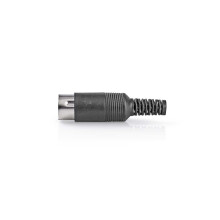 Connecteur DIN | Droit | Mâle | Nickelé | Twist-On | Diamètre d'entrée du câble : 6.0 mm | PVC | Noir | 25 pcs. | Sachet en plastique