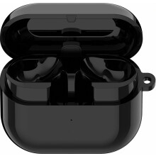 Ersatz-Ladecase für Ohrhörer, kompatibel mit Samsung Galaxy Buds 3 Pro Ladecases, Ladebox, Halterung, Kopfhörerzubehör für SM-R630 (Schwarz)