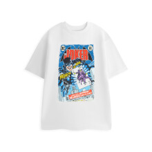 (XX-Large) DC Comics The Joker Short Sleeved T-Shirt (Unisex White)