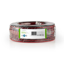 Câble pour haut-parleur | 2x 1.50 mm² | CCA | 100.0 m | Rond | PVC | Rouge / Noir | Emballage