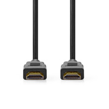 Câble HDMI Ultra High Speed | Connecteur HDMI | Connecteur HDMI | 8K@60Hz | 48 Gbps | 2.00m | Rond | 6.5mm | Noir | Boîte