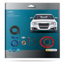 Kit de connexion audio pour voiture | 1200 W | Plaqué or | Blister