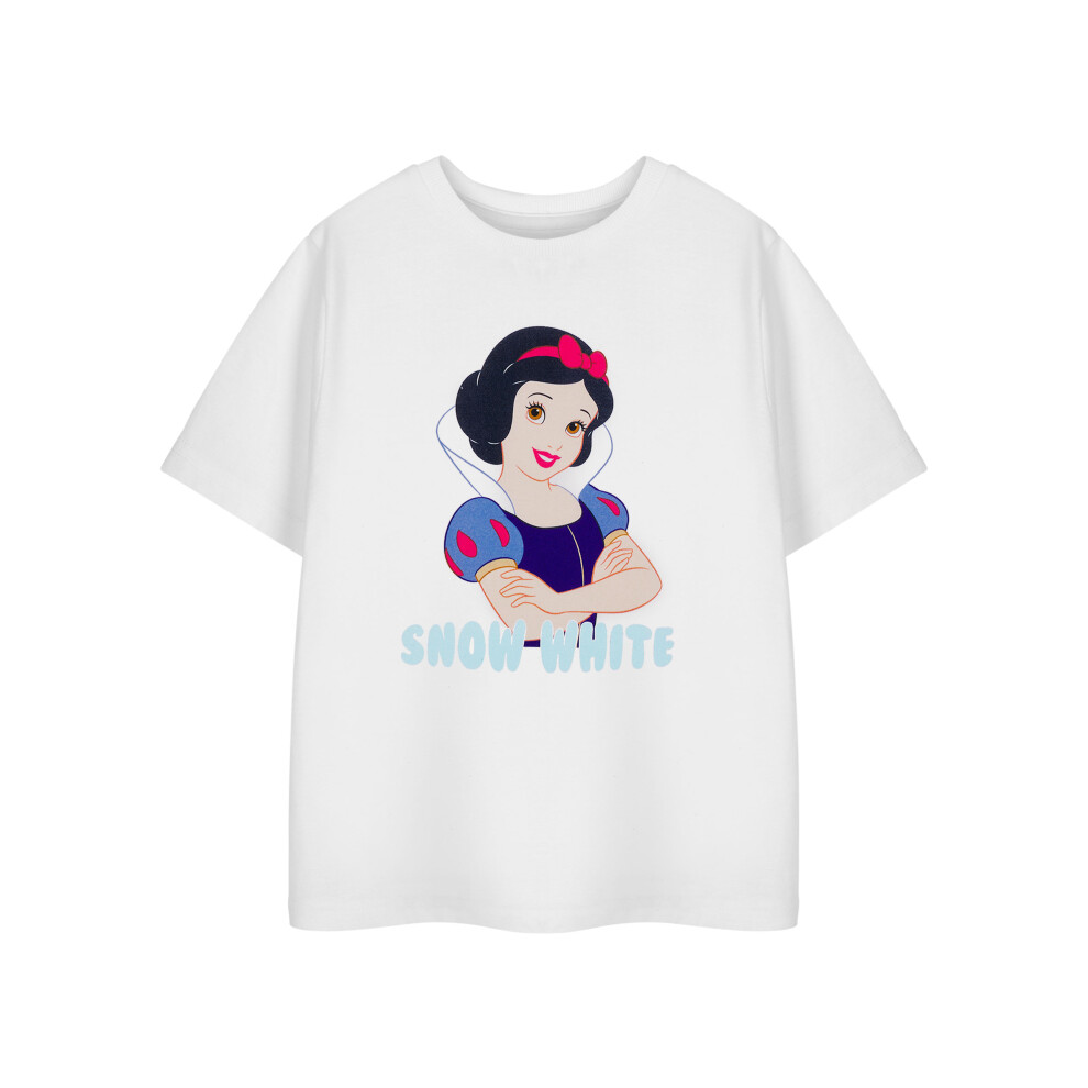 Disney (5-6 Years) Snow White & The Seven Dwarfs Short Sleeved T-Shirt (Girls White)