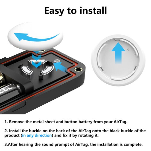 Battery Replacement Case for AirTag IP68 Waterproof Extended Battery Box, Easy Assembly Small Protective Holder Shell 2