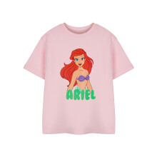 (3-4 Years) Disney The Little Mermaid Short Sleeved T-Shirt (Girls Pink)