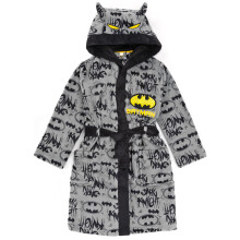(10-11 Years) DC Comics Batman Bathrobe (Boys Grey)