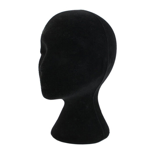 Wig Mannequin Head Foam Display Stand Black