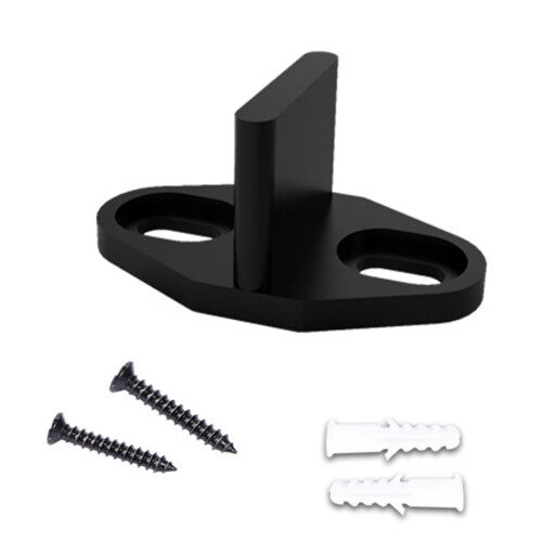 Black Adjustable Floor Guide for Sliding Barn Door Carbon